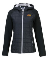 LSU Tigers Alumni Cutter & Buck Rainier Primaloft Eco Womens Full Zip Hybrid Jacket BL_MANN_HG 1