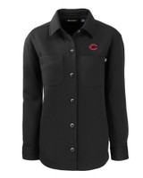 Cincinnati Reds Cutter & Buck Roam Eco Knit Womens Shirt Jacket BL_MANN_HG 1