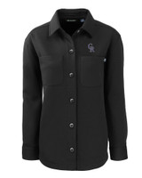 Colorado Rockies Cutter & Buck Roam Eco Knit Womens Shirt Jacket BL_MANN_HG 1