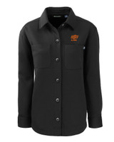 Oklahoma State Cowboys Alumni Cutter & Buck Roam Eco Knit Womens Shirt Jacket BL_MANN_HG 1