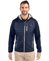 Arizona Cardinals Americana Cutter & Buck Rainier Primaloft Mens Eco Full Zip Hybrid Jacket Dark Navy Front