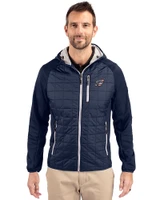 Arizona Cardinals Americana Cutter & Buck Rainier Recycled Insulated Hybrid Puffer Mens Full Zip Jacket Dark Navy Front