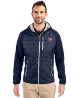 Tampa Bay Buccaneers Americana Cutter & Buck Rainier Primaloft Mens Eco Full Zip Hybrid Jacket Dark Navy Front