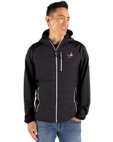 Ohio State Brutus Vintage Cutter & Buck Rainier Primaloft Mens Eco Full Zip Hybrid Jacket Black Front