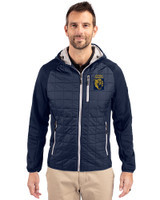 FIU Panthers College Vault Cutter & Buck Rainier Primaloft Mens Eco Full Zip Hybrid Jacket Dark Navy Front