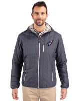 Arizona Cardinals Americana Cutter & Buck Rainier Primaloft Eco Mens Full Zip Hooded Jacket Anthracite Melange Front