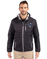 Indianapolis Colts Historic Cutter & Buck Rainier Primaloft Eco Mens Full Zip Hooded Jacket Black Front