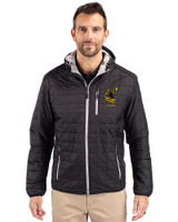 Pittsburgh Steelers Historic Cutter & Buck Rainier Primaloft Eco Mens Full Zip Hooded Jacket Black Front