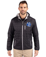 Air Force Falcons College Vault Cutter & Buck Rainier Primaloft Eco Mens Full Zip Hooded Jacket Black Front