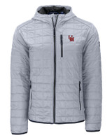 Ole Miss Rebels College Vault Cutter & Buck Rainier Primaloft Eco Mens Full Zip Hooded Jacket POL_MANN_HG 