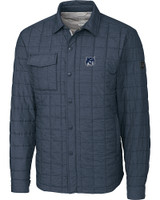 New Hampshire Wildcats College Vault Cutter & Buck Rainier PrimaLoft® Mens Big and Tall Eco Insulated Quilted Shirt Jacket ANM_MANN_HG 