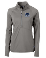 New Hampshire Wildcats College Vault Cutter & Buck Adapt Eco Knit Stretch Recycled Womens Half Zip Pullover EG_MANN_HG 