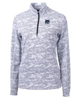 New Hampshire Wildcats College Vault Cutter & Buck Traverse Stretch Eco Camo Print Quarter Zip Womens Pullover CC_MANN_HG 