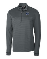 New Hampshire Wildcats College Vault Cutter & Buck Traverse Stretch Eco Stripe Quarter Zip Mens Pullover EG_MANN_HG 