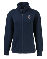 Detroit Tigers Stars & Stripes Cutter & Buck Roam Eco Full Zip Recycled Womens Jacket NVBU_MANN_HG 1