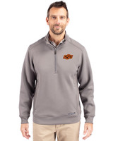 Oklahoma State Cowboys Cutter & Buck Roam Eco Recycled Quarter Zip Mens Pullover EG_PRO_HG 