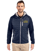 Drexel Dragons Cutter & Buck Rainier Recycled Insulated Hybrid Puffer Mens Full Zip Jacket Dark Navy Front