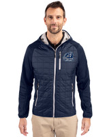 Old Dominion Monarchs College Vault - Cutter & Buck Rainier Primaloft Mens Eco Full Zip Hybrid Jacket Dark Navy Front