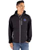 Boise State Broncos Cutter & Buck Rainier Primaloft Mens Eco Full Zip Hybrid Jacket Black Front