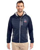 San Diego Padres Stars & Stripes Cutter & Buck Rainier Primaloft Mens Eco Full Zip Hybrid Jacket Dark Navy Front
