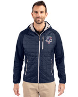 Minnesota Twins Stars & Stripes Cutter & Buck Rainier Primaloft Mens Eco Full Zip Hybrid Jacket Dark Navy Front