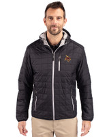 Texas State Bobcats Cutter & Buck Rainier Primaloft Eco Mens Full Zip Hooded Jacket Black Front