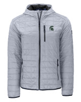 Michigan State Spartans Cutter & Buck Rainier Primaloft Eco Mens Full Zip Hooded Jacket POL_MANN_HG 1