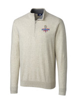 Texas Rangers 2023 World Series Champions Cutter & Buck Lakemont Tri-Blend Mens Quarter Zip Pullover Sweater OMH_MANN_HG 1