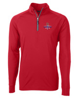 Texas Rangers 2023 World Series Champions Cutter & Buck Adapt Eco Knit Stretch Recycled Mens Quarter Zip Pullover RD_MANN_HG 1
