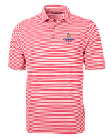 Texas Rangers 2023 World Series Champions Cutter & Buck Virtue Eco Pique Stripe Recycled Mens Big and Tall Polo RD_MANN_HG 1