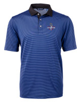 Texas Rangers 2023 World Series Champions Cutter & Buck Virtue Eco Pique Micro Stripe Recycled Mens Big & Tall Polo TBLBL_MANN_HG 1