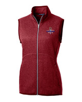 Texas Rangers 2023 World Series Champions Cutter & Buck Mainsail Sweater Knit Womens Full Zip Vest CRH_MANN_HG 1