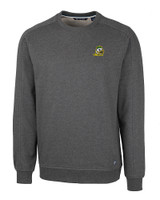 Oregon Ducks Cutter & Buck Saturday Cotton Blend Mens Crew Neck Sweatshirt Charcoal Heather Mannequin
