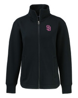San Diego Padres City Connect Cutter & Buck Roam Eco Full Zip Recycled Womens Jacket BL_MANN_HG 1