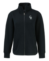 Colorado Rockies City Connect Cutter & Buck Roam Eco Full Zip Recycled Womens Jacket BL_MANN_HG 1