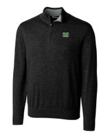 Marshall Thundering Herd Cutter & Buck Lakemont Tri-Blend Mens Quarter Zip Pullover Sweater BL_MANN_HG 