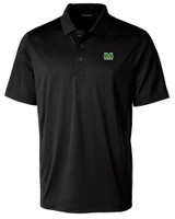 Marshall Bison Cutter & Buck Prospect Textured Stretch Mens Short Sleeve Polo BL_MANN_HG 