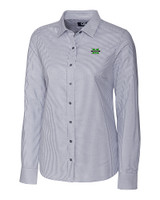 Marshall Thundering Herd Cutter & Buck Stretch Oxford Stripe Womens Long Sleeve Dress Shirt CC_MANN_HG 