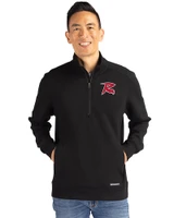 Richmond Flying Squirrels Cutter & Buck Roam Recycled Buttery-Soft Knit Mens Quarter Zip Jacket Black Front