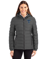 Tulsa Drillers Cutter & Buck Mission Ridge Repreve® Eco Insulated Womens Puffer Jacket Elemental Grey Front