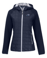 West Michigan Whitecaps Cutter & Buck Rainier Primaloft Eco Womens Full Zip Hybrid Jacket DN_MANN_HG 1