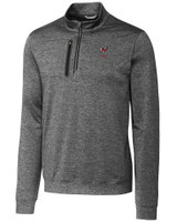 Georgia Bulldogs Alumni Cutter & Buck Stealth Heathered Quarter Zip Mens Pullover EG_MANN_HG 1