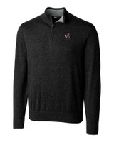 Georgia Bulldogs Alumni Cutter & Buck Lakemont Tri-Blend Mens Big and Tall Quarter Zip Pullover Sweater BL_MANN_HG 1