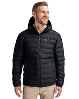 Georgia Bulldogs Alumni Cutter & Buck Mission Ridge Repreve® Eco Insulated Mens Puffer Jacket Black Front