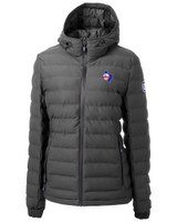 Texas Rangers Cooperstown Cutter & Buck Mission Ridge Repreve® Eco Insulated Womens Puffer Jacket EG_MANN_HG 1