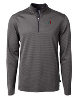 Arizona Diamondbacks Cutter & Buck Virtue Eco Pique Micro Stripe Recycled Mens Big & Tall Quarter Zip BLEG_MANN_HG 1