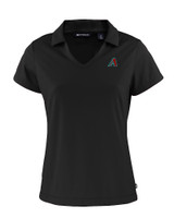 Arizona Diamondbacks Cutter & Buck Daybreak Recycled Womens V-Neck Polo Black Mannequin