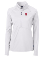 North Carolina State Wolfpack Alumni Cutter & Buck Adapt Eco Knit Stretch Recycled Womens Half Zip Pullover WH_MANN_HG 1