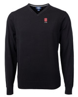 North Carolina State Wolfpack Alumni - Cutter & Buck Lakemont Tri-Blend Mens V-Neck Pullover Sweater Black Mannequin