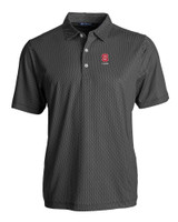 North Carolina State Wolfpack Alumni Cutter & Buck Pike Eco Symmetry Print Stretch Recycled Mens Big & Tall Polo BLWH_MANN_HG 1